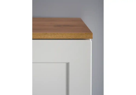 Стеллаж Woodville Опра белый шагрень / дуб золотой craft