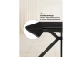 Керамический стол Woodville Катчел-2 120(180)x80 matte черный мрамор / черный