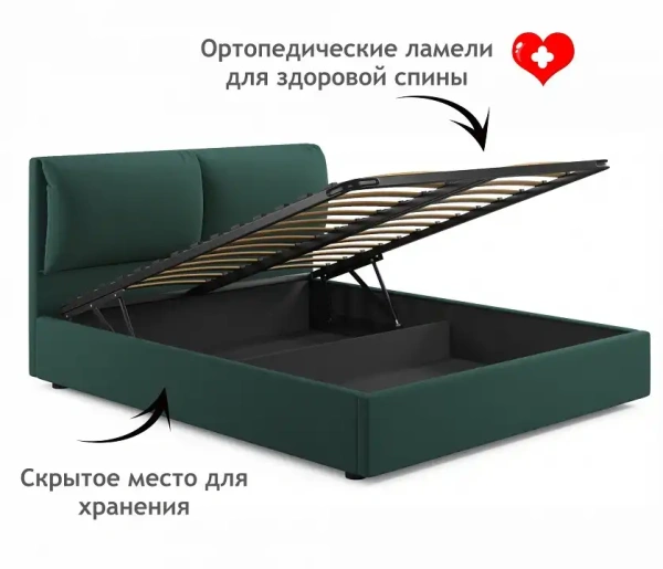 Кровать двуспальная Vita 2000x1600 с ПМ