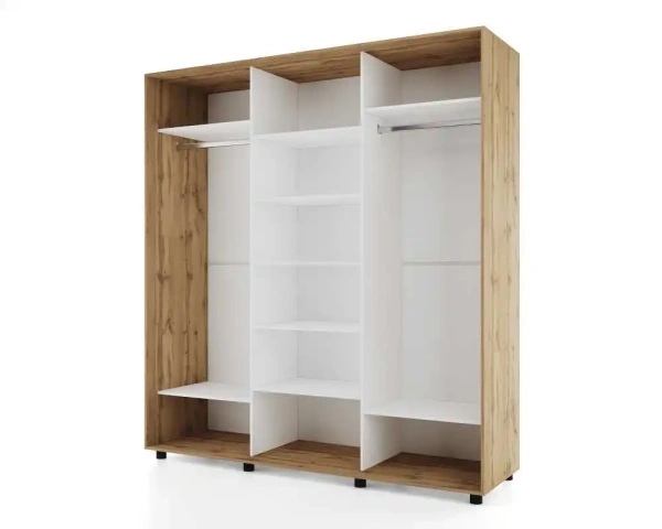 Шкаф-купе PRIME, 177х60х230 Дуб вотан с зеркалом
