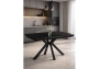Керамический стол Woodville Катчел-2 120(180)x80 matte черный мрамор / черный