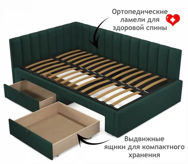 Кровать полутораспальная Milena 2000x1200