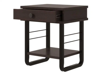 Тумба прикроватная ГРЕТА ММД 205 чёрный/венге