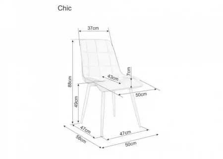 Стул Chic Velvet Bluvel 30