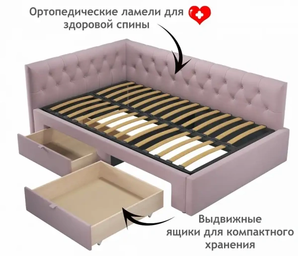 Кровать полутораспальная Afelia 2000x1200