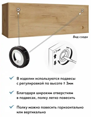 Полка навесная Эконом-стандарт П-02