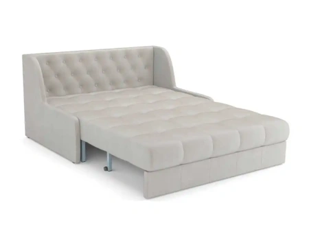 Диван аккордеон Барон №6 НПБ 155х200 см (Бархат бежевый STAR VELVET 6 LIGHT BEIGE)