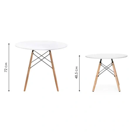 Стол деревянный Woodville by Лайфмебель Table 80 white / wood