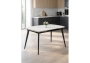 Керамический стол Woodville Aveiro 120(180)x80 белый мрамор / черный