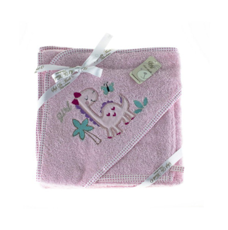 FANNY DINO (розовый) Пол.Уголок Мочалка Мах. 80х80